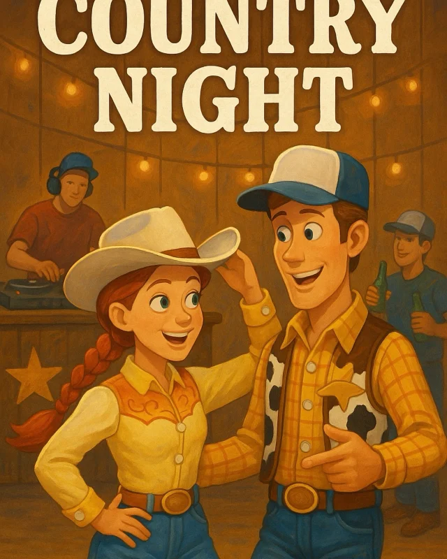 Country Night is finally here and we’re throwin’ down tonight from 7 to 11pm!

DJ @harrisjordan9 is spinning all your favorite country hits, @muthatruckerz_hatbar is bringin’ the custom hat bar, and we’ve got half-price whiskey and wine plus domestic beer specials all night long

Throw on your jorts, grab a trucker hat, raise hell, praise Dale, and let’s make some midweek memories at Freddy J’s!