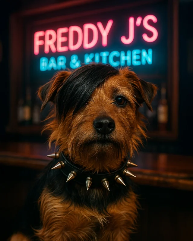 Imagine our perfect emo night.

Our tiny pups are dressed up just like we used to be.

They’re dancing to the soundtrack that shaped us.

DJ @harrisjordan9 will be spinning heartbreak anthems.

That may be just our imagination, but Emo Night Matinee is real.

It takes place tomorrow from 3 to 7 PM and every first Sunday at Freddy J’s Bar & Kitchen.

Join us and feel every lyric.