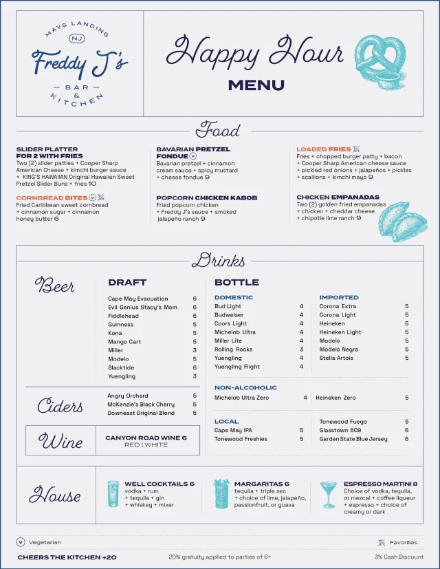 🍸 OUR NEW HAPPY HOUR & COCKTAIL MENU HAS ARRIVED 🍔

We’ve added bold new flavors, upgraded your favorites, and brought the energy with fresh cocktails handcrafted by @_maggiechfig92. 

Here’s what’s new…

💥 Cornbread Bites
💥 Popcorn Chicken Kabob
💥 Cheeseburger Sliders now come with TWO sliders, crispy fries, @coopercheese, Kimchi Mayo, and @kingshawaiian Pretzel Slider Buns

And now, Espresso Martinis are officially part of Happy Hour, made with vodka, tequila, or mezcal.

As for our new cocktails:
🍸 Two Bears, One Banana Martini – made with @drinkporosos Vodka by our favorite comedians, @bertkreischer & @seguratom.
🍸 Blue Jeans Martini – crafted with @bluerascalstill that will keep you high and tight!
🍸 Chica Loca Espresso Martini – built with @drinkchicachida 
🍸 Pig in the City Manhattan – bold, rich, and a perfect pairing for cooler nights
And don’t worry, the Smoked @misunderstoodwhiskey Old Fashioned isn’t going anywhere

🕒 Happy Hour is Tuesday to Saturday from 3–6 PM and all day Sunday.

No need to pay extra for a view when you can get a better, more affordable, and more delicious experience right here with us.

Tap through to see what’s new and come grab a drink. You’re not going to want to miss this.